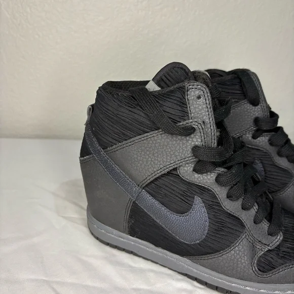 Nike Dunk Sky High black Metallic hematite Women's 6 - Picture 2 of 6
